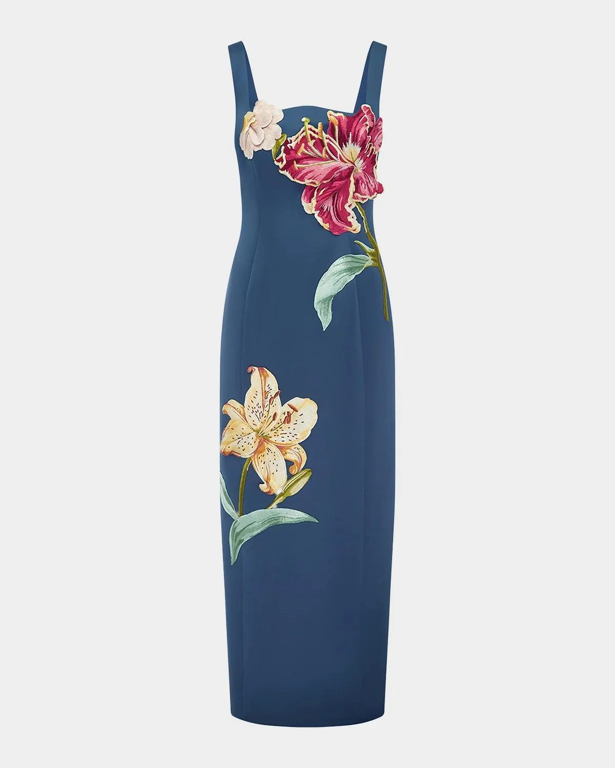 Adelina Floral Applique Column Maxi Dress - 1