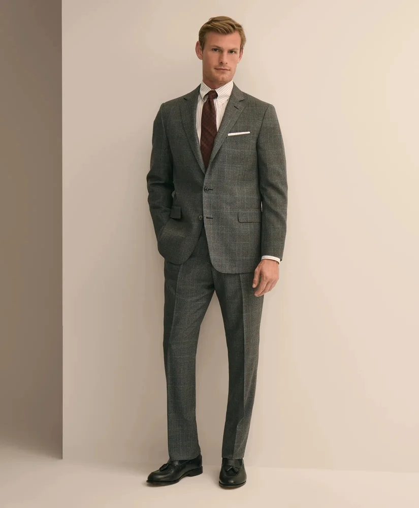 Classic Fit Wool Glen Plaid 1818 Suit - 1