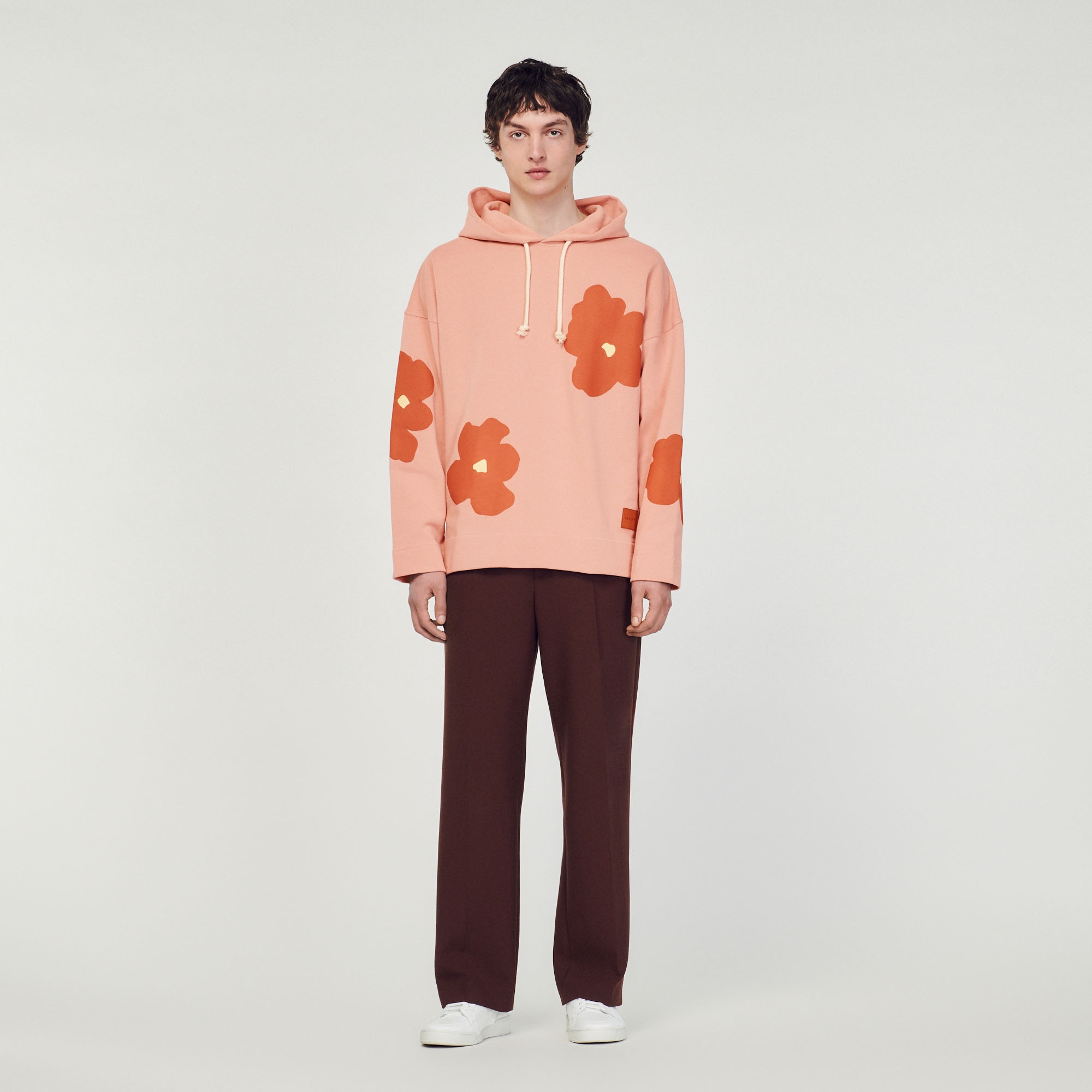 Floral pattern hoodie - 3