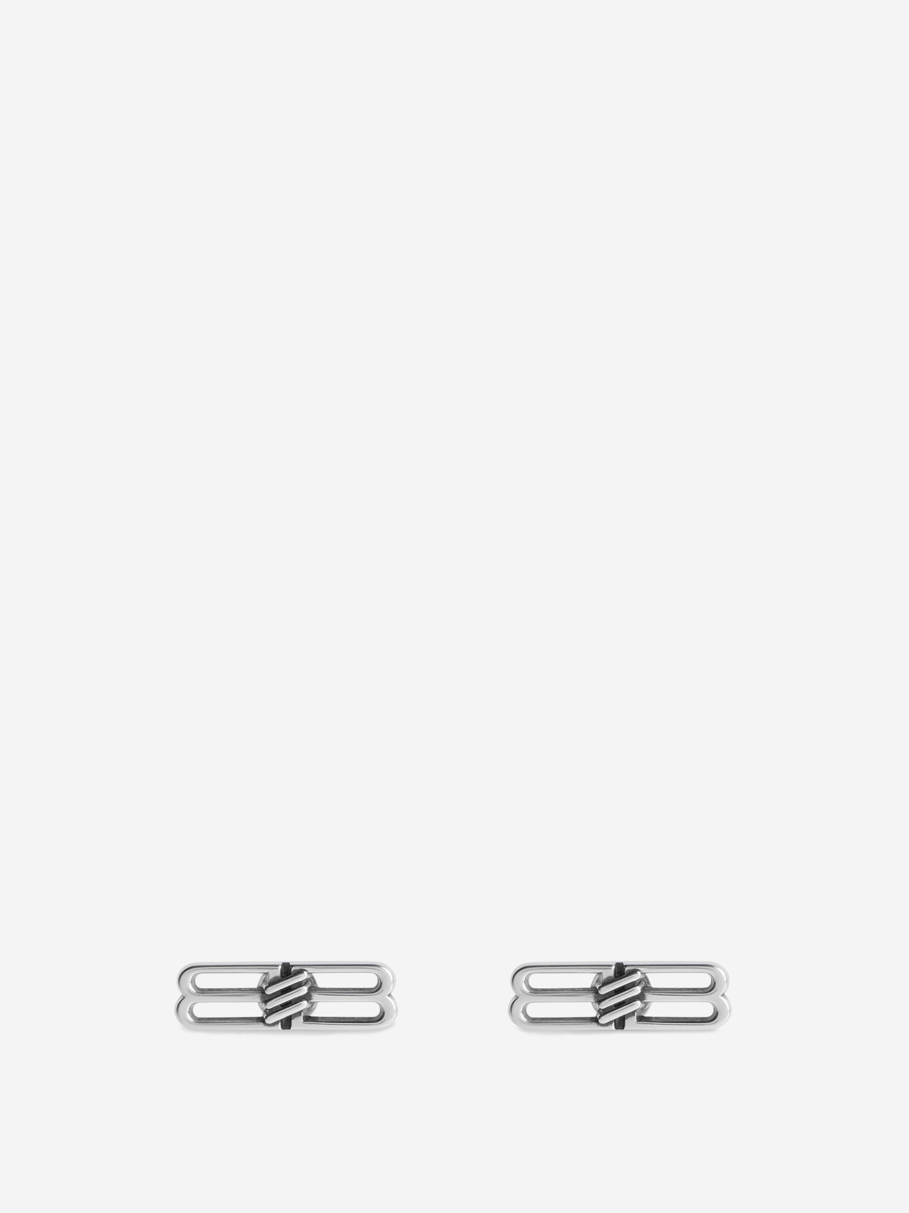 BB ICON ANTIQUE SILVER PLATED EARRINGS - 1