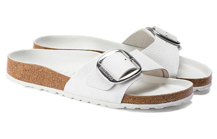 Birkenstock Madrid Big Buckle Leather Narrow Fit Sandals 'White' 1018866 - 3