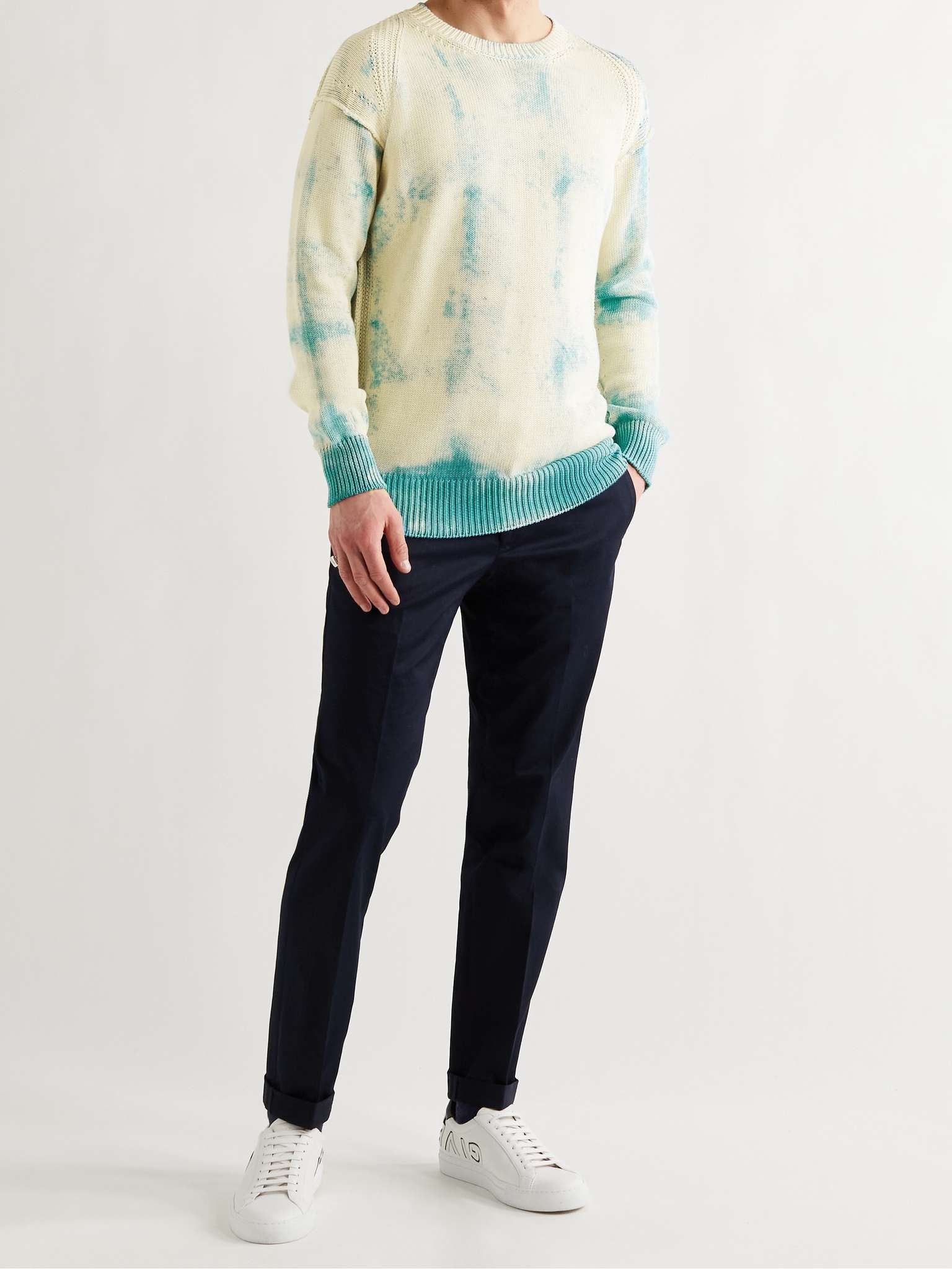 Logo-Appliquéd Tie-Dyed Cotton Sweater - 2