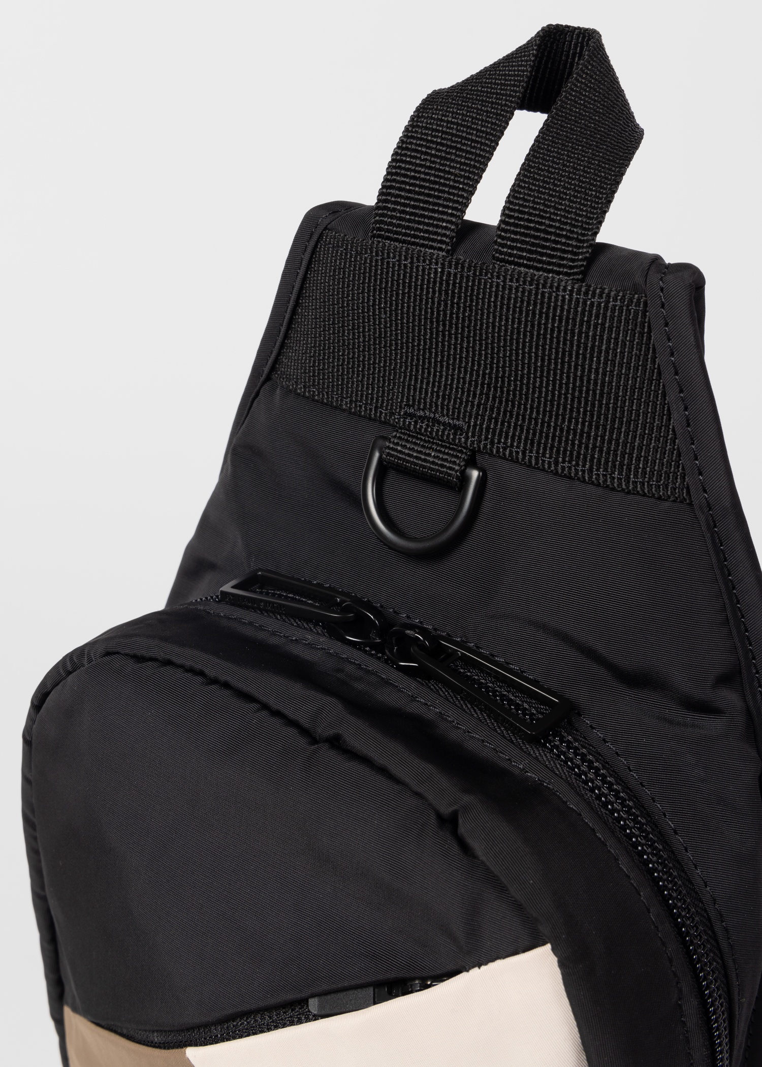 Black Panelled Sling Bag - 3