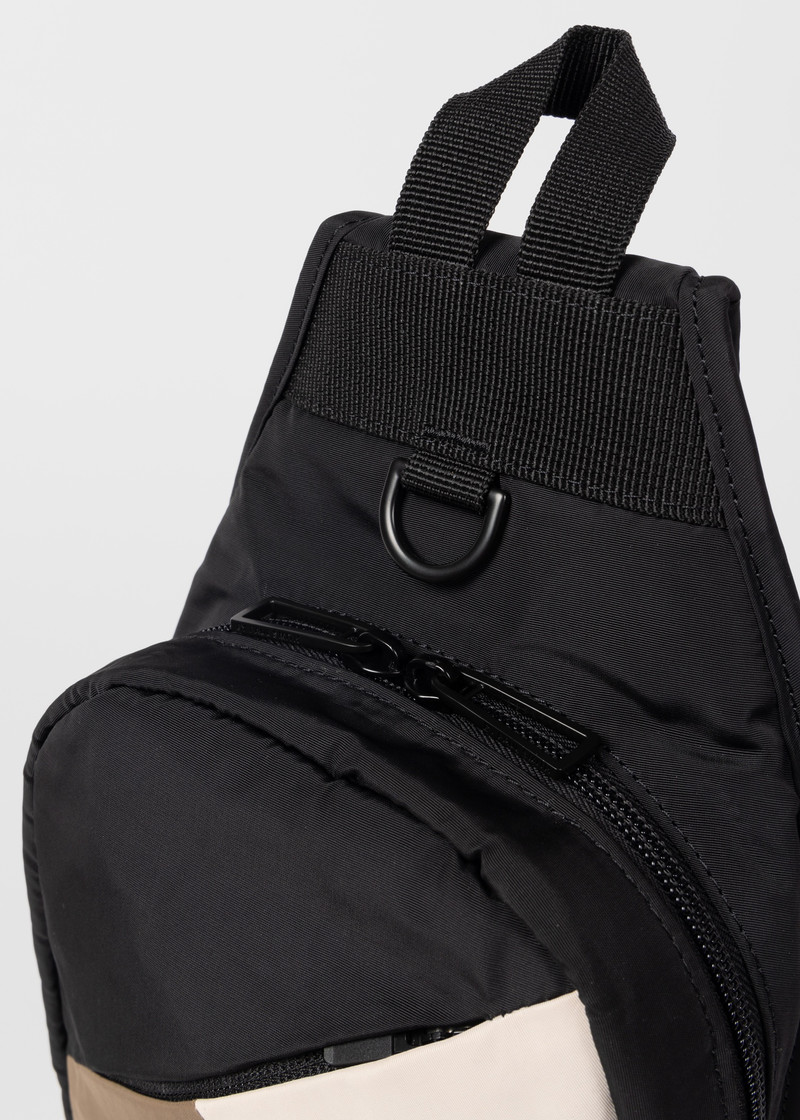 Black Panelled Sling Bag 3