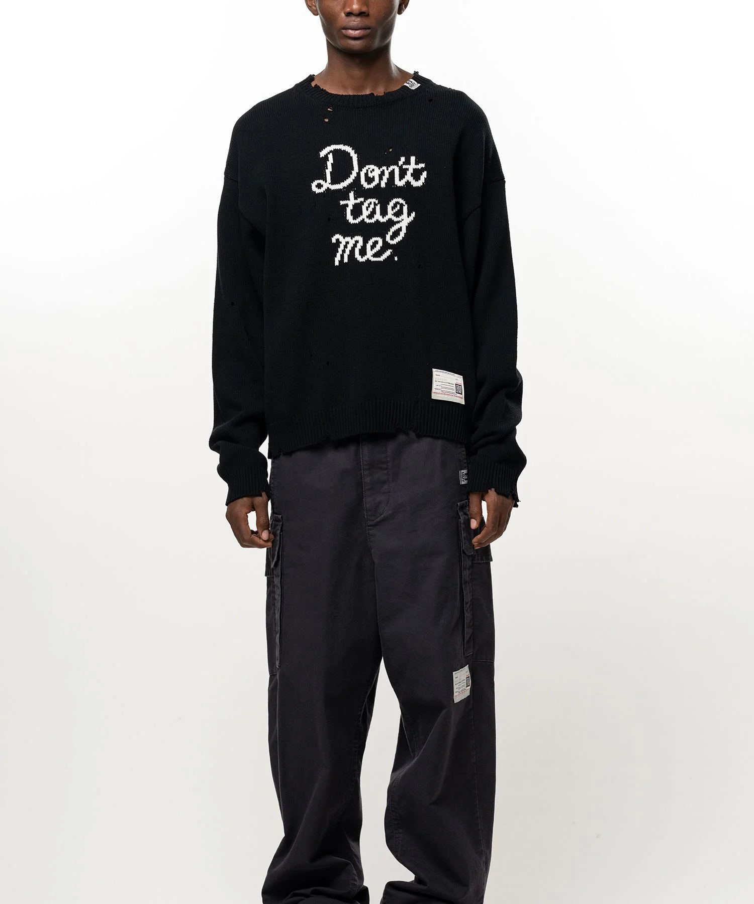 Don't Tag Me Jacquard Knit Sweater - 1