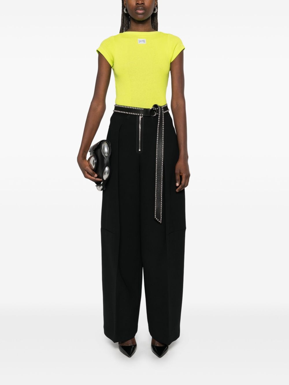 bonded crepe trousers - 2