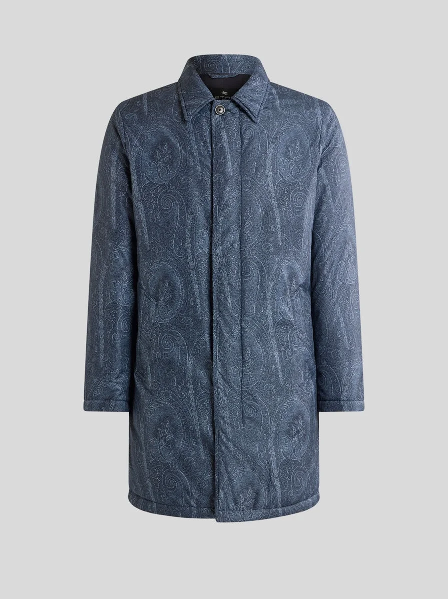 PADDED RAINCOAT WITH ARNICA MOTIF - 1
