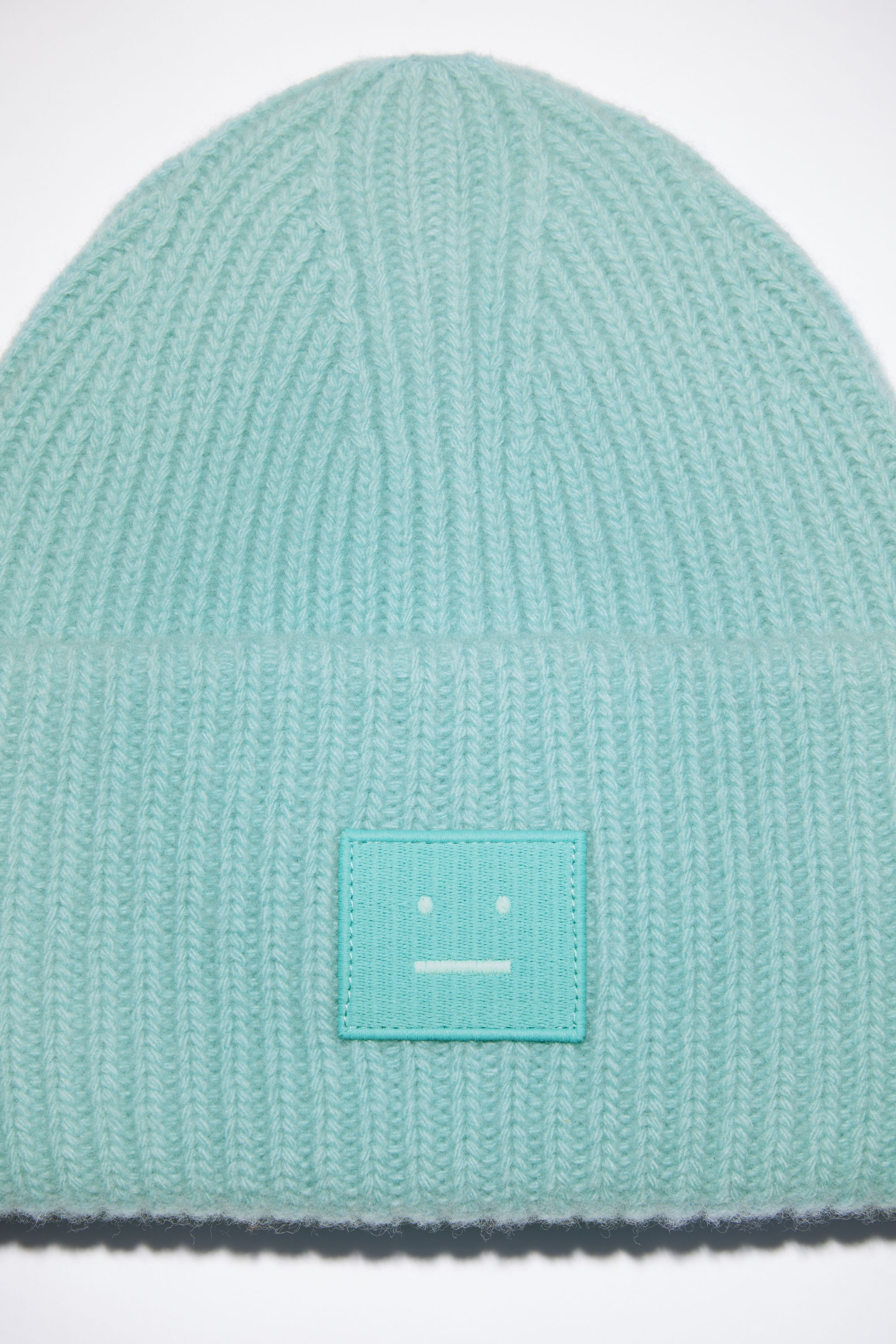 Ribbed knit beanie hat - Turquoise blue - 4