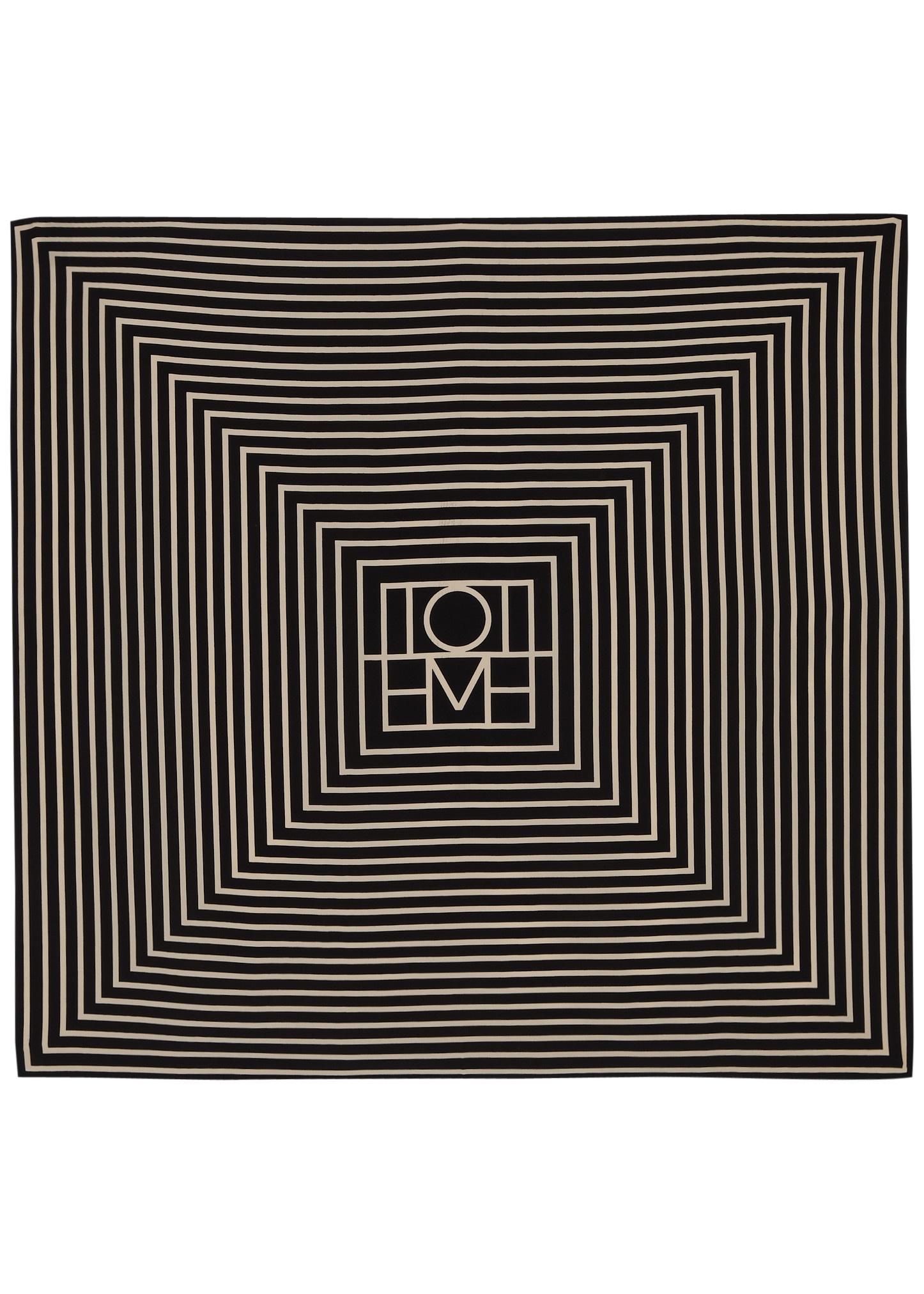 Striped logo-print silk scarf - 1