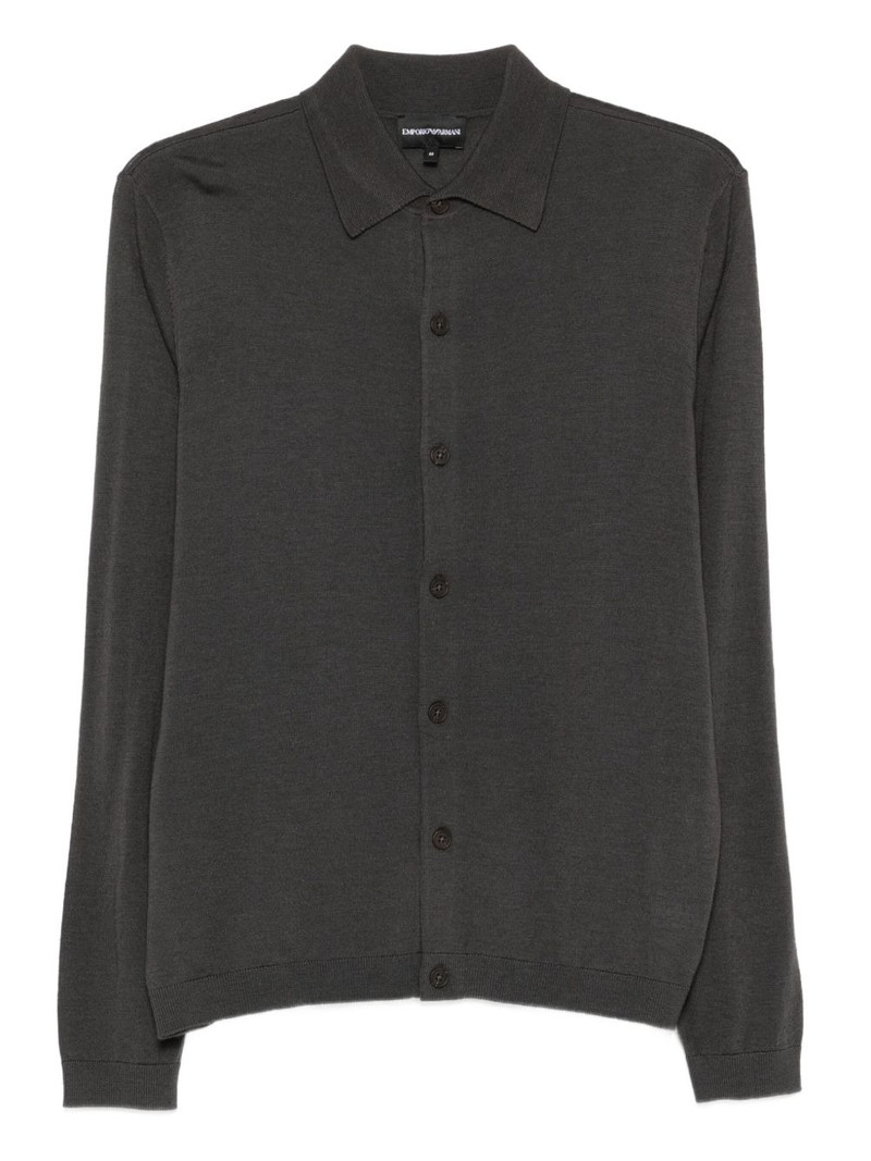 polo-neck button cardigan 1