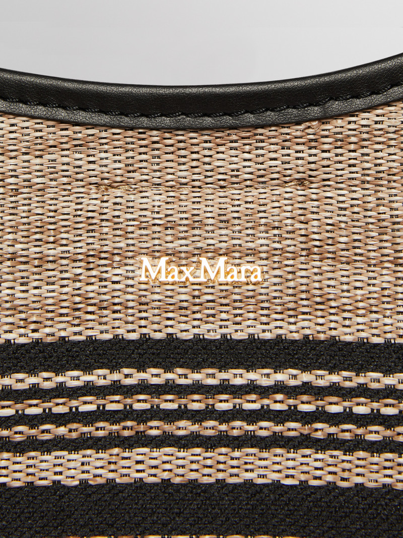 MARINESTRIPEXS Jacquard raffia fabric extra-small Marine bag 5