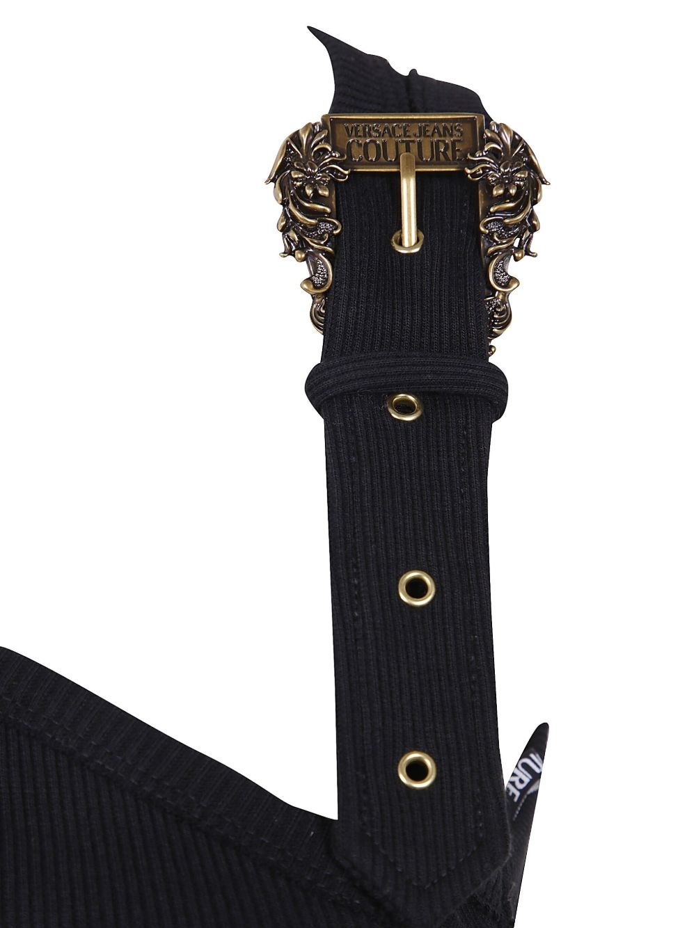 logo-buckle midi dress - 3