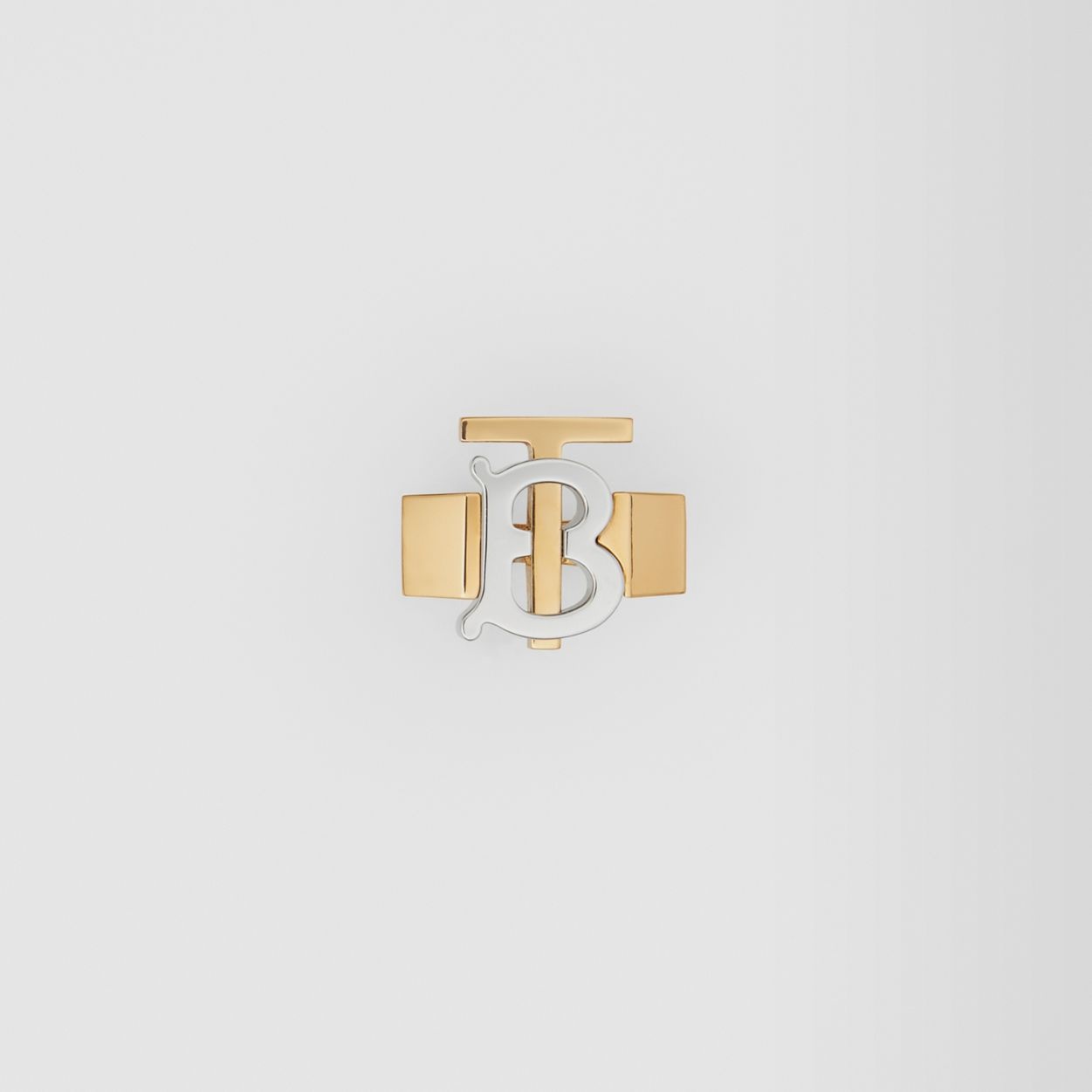 Gold and Palladium-plated Monogram Motif Ring - 1