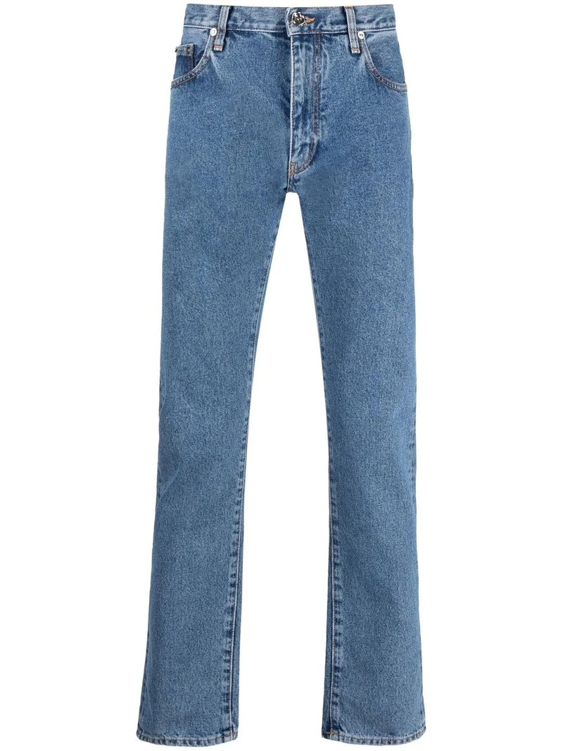 logo-print straight-leg jeans 1