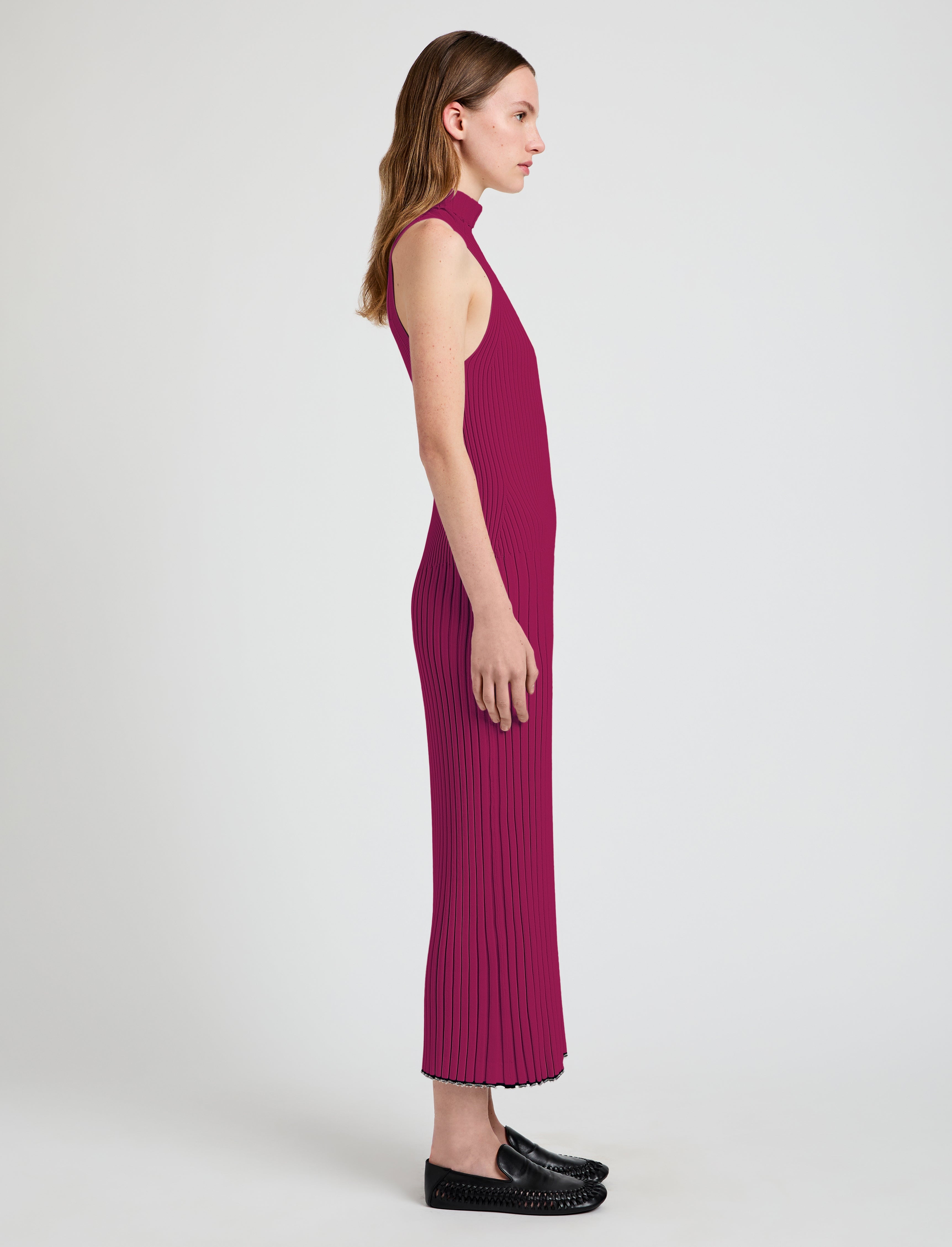 Maia Dress in Midweight Viscose Rib - 3