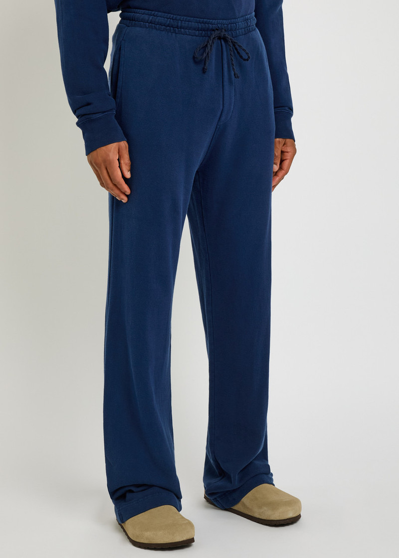 The Elder Statesman The Elder Statesman Daily Logo-embroidered Cotton and Cashmere-blend Sweatpants outlook