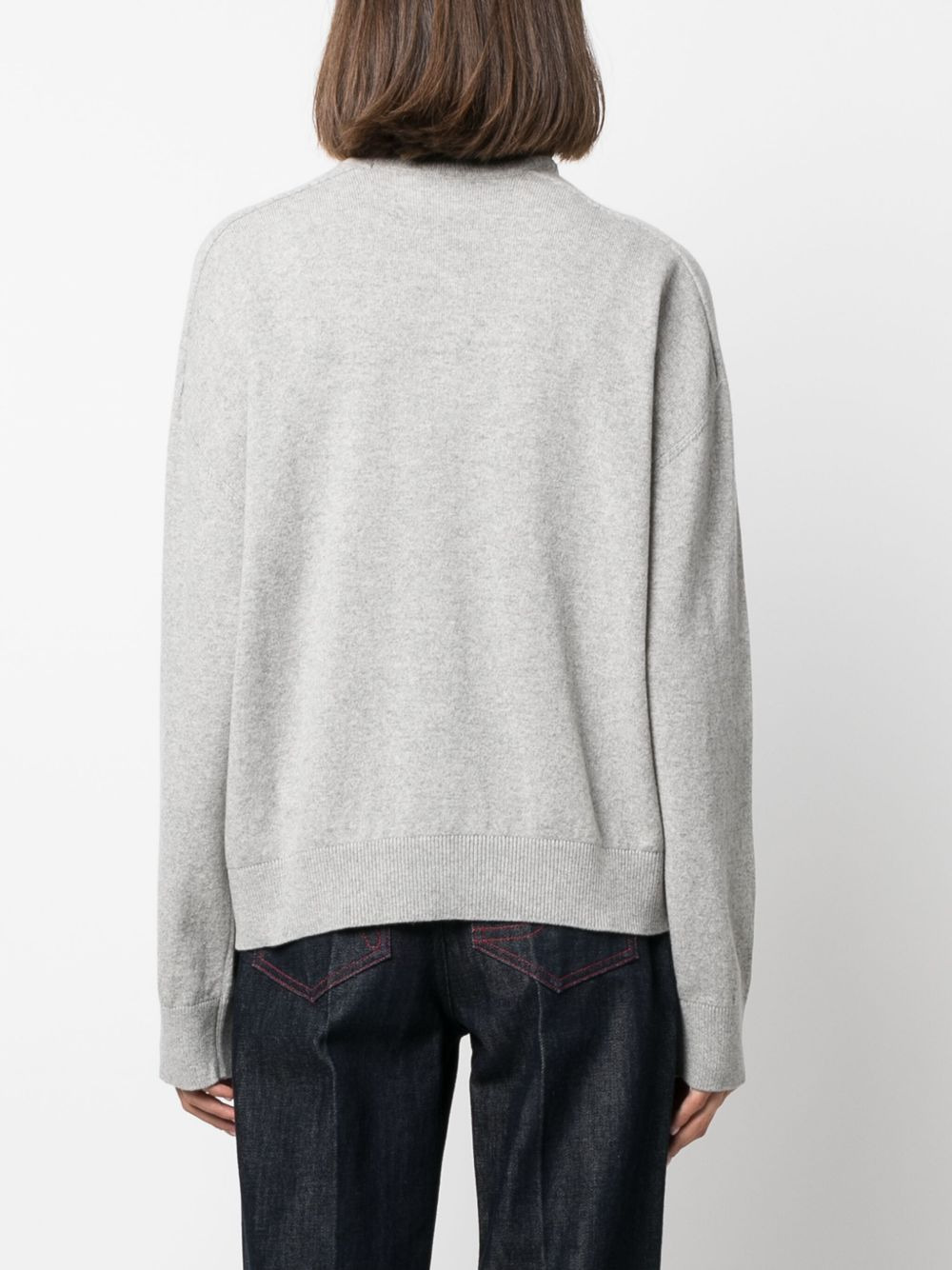 mélange-effect roll-neck jumper - 4