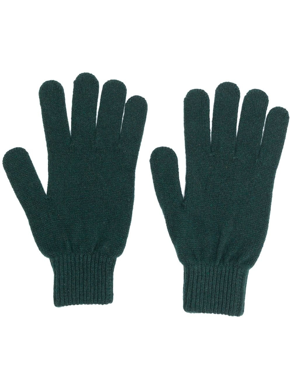 knitted fitted gloves - 1