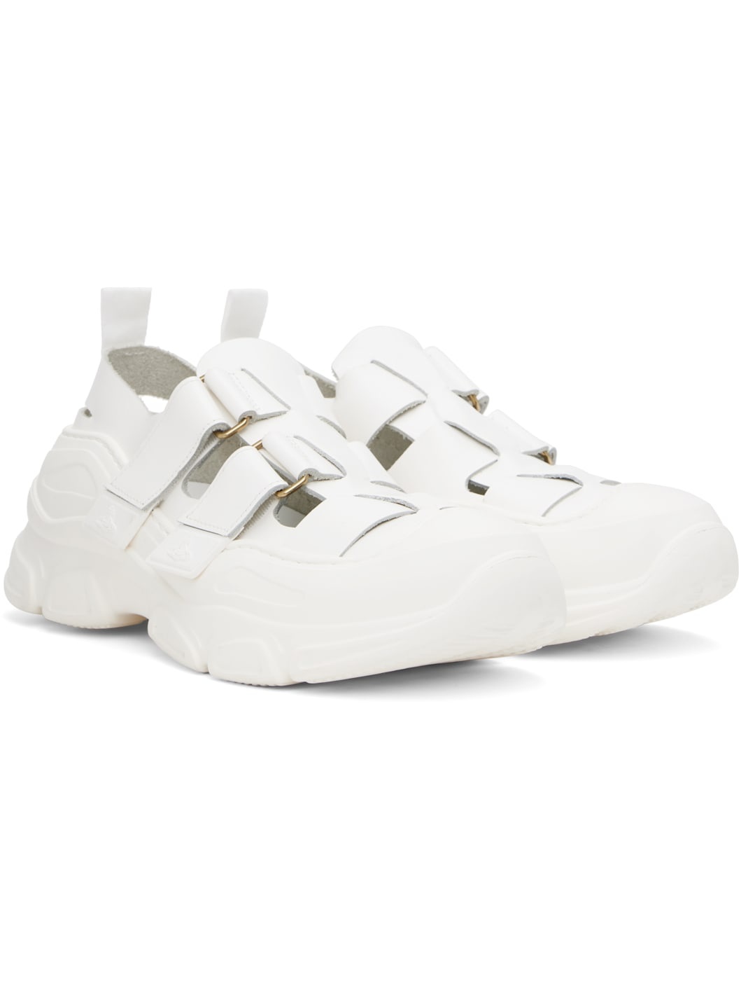 White Catch Stomper Sneakers - 4