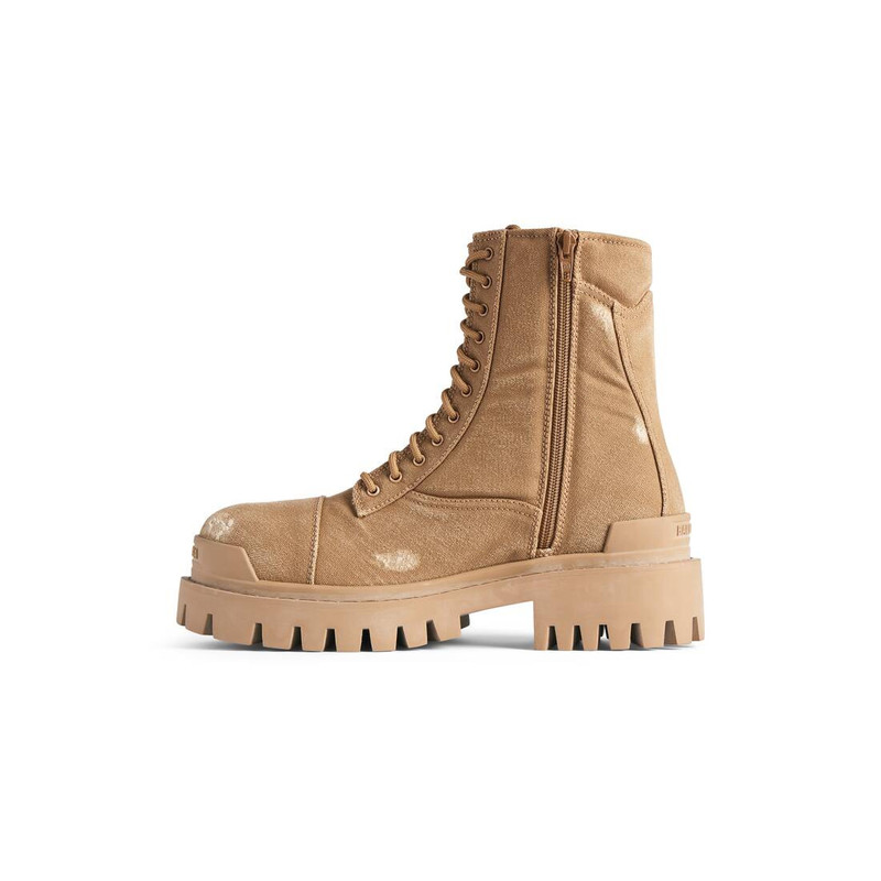 BALENCIAGA Men's Combat Strike Boot in Brown outlook