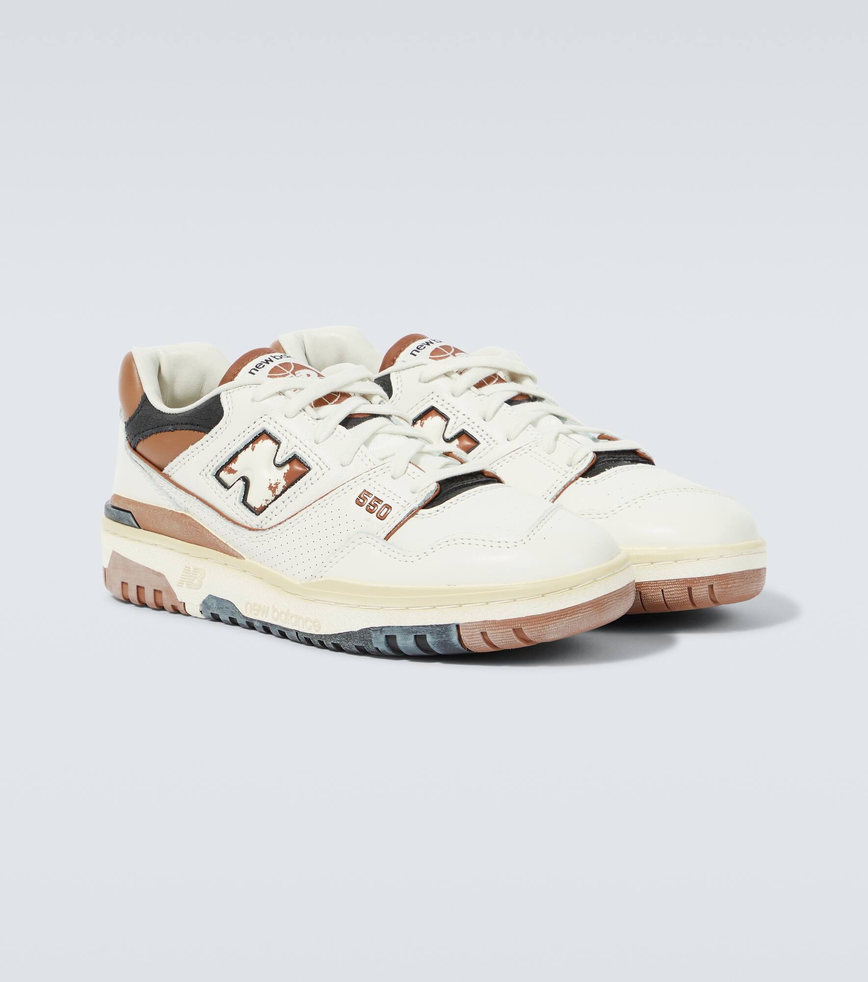 550 leather sneakers - 5