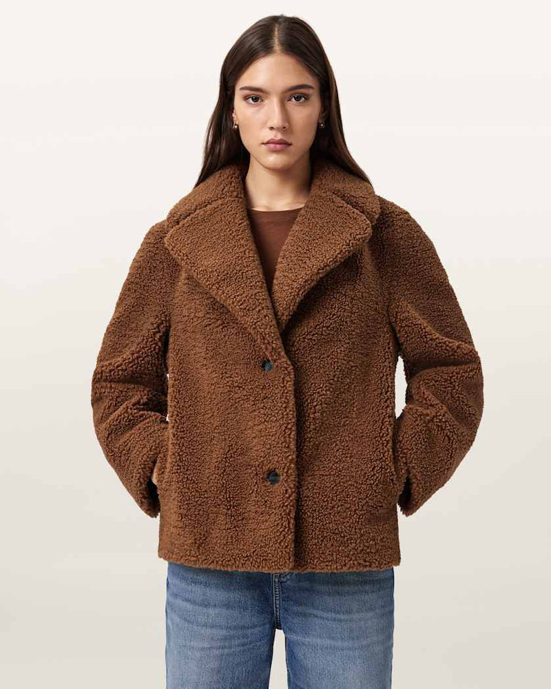 ALLSAINTS EDDIE FAUX TEDDY JACKET outlook