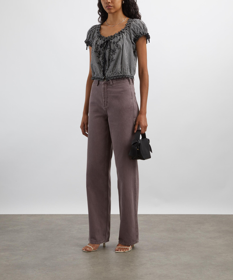 Nera La Maddalena Gingham Top 2