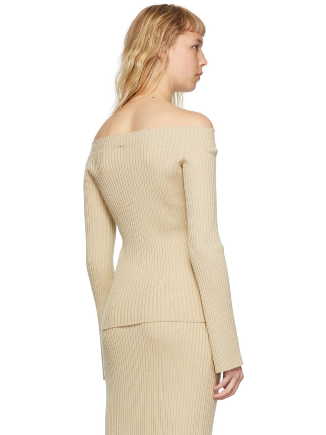 Beige Wool Sweater - 3