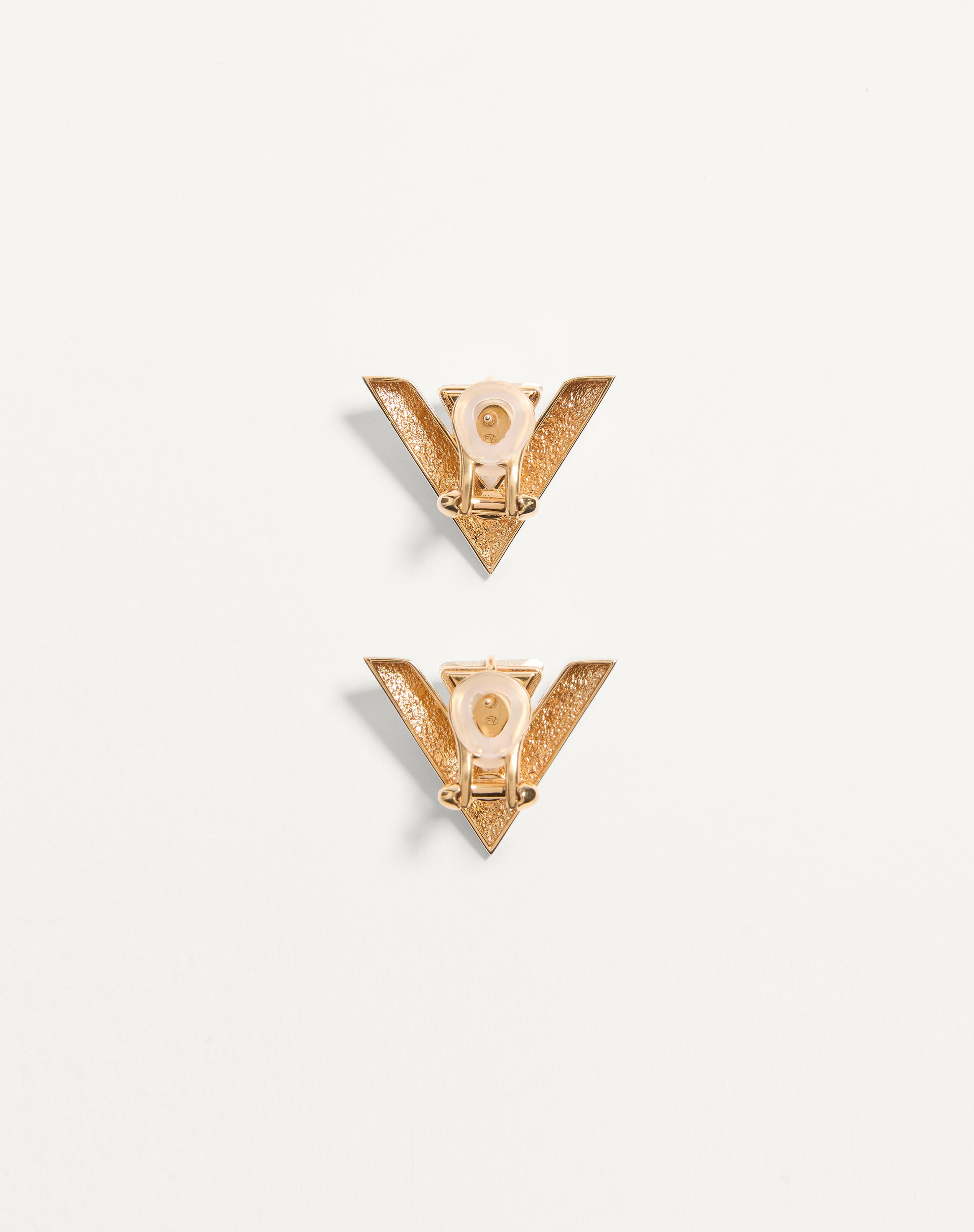 JE LES V METAL AND CRYSTAL EARRINGS - 5