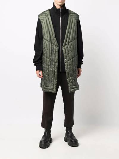 Rick Owens quilted fitted gilet outlook