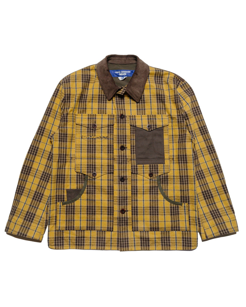 Cotton Flannel Check Blouson Yellow/Dark Brown 1