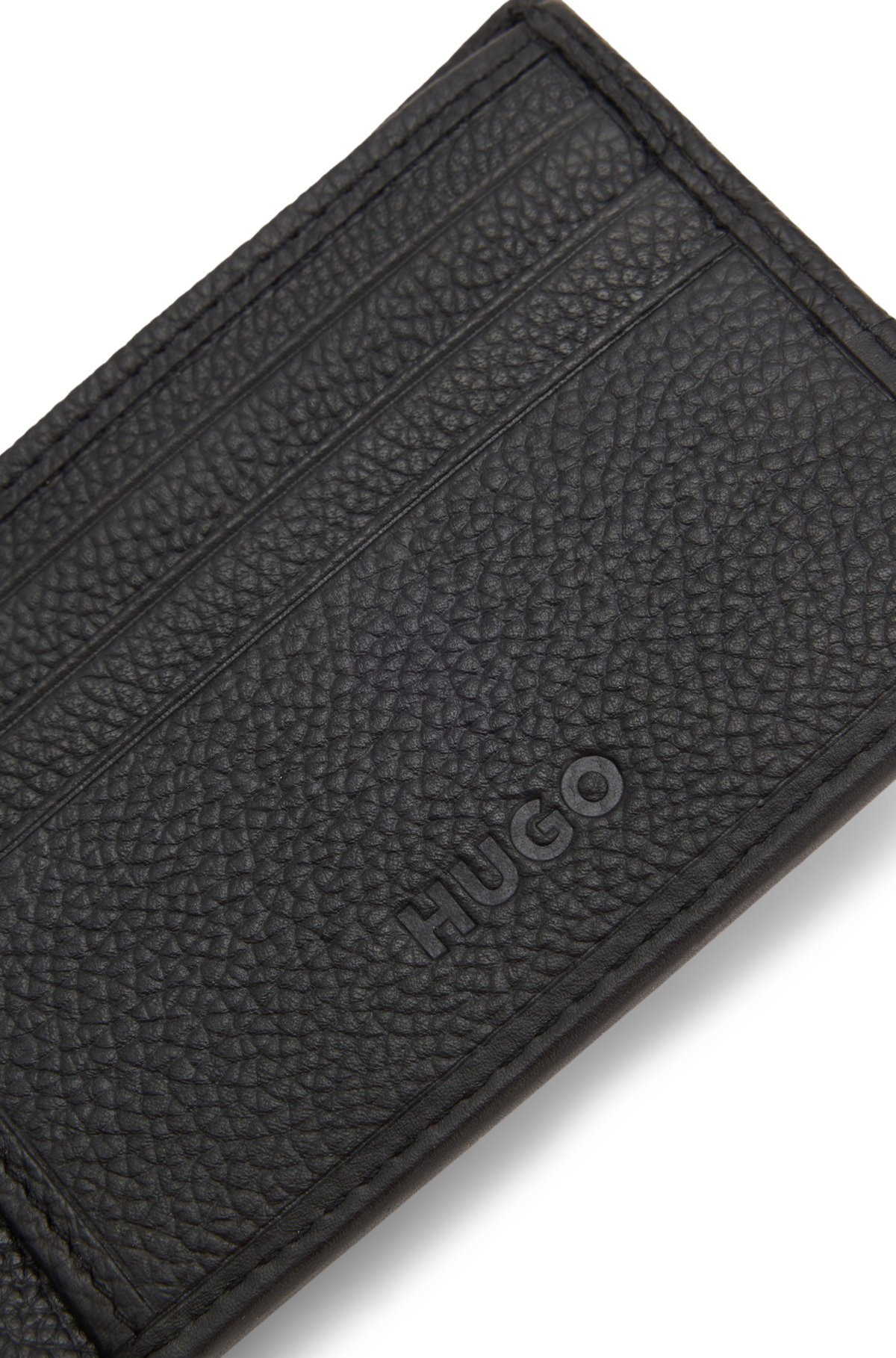 LEATHER WALLET WITH STACKED LOGO - 3