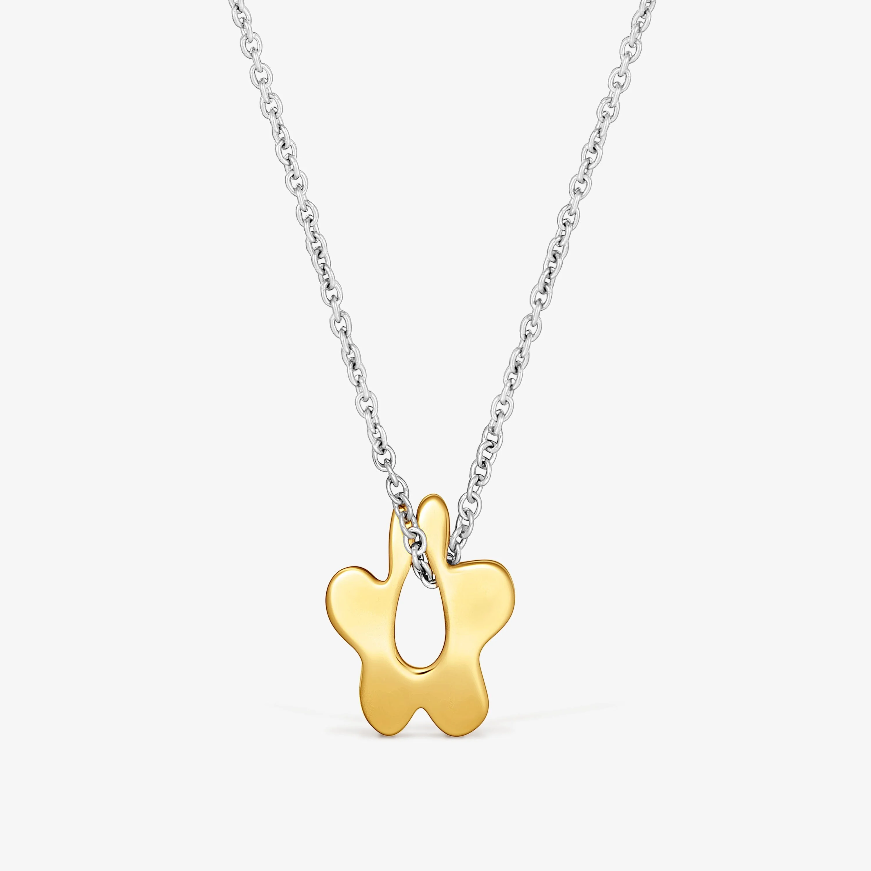 Two-tone steel flower Necklace TOUS Strain - 1