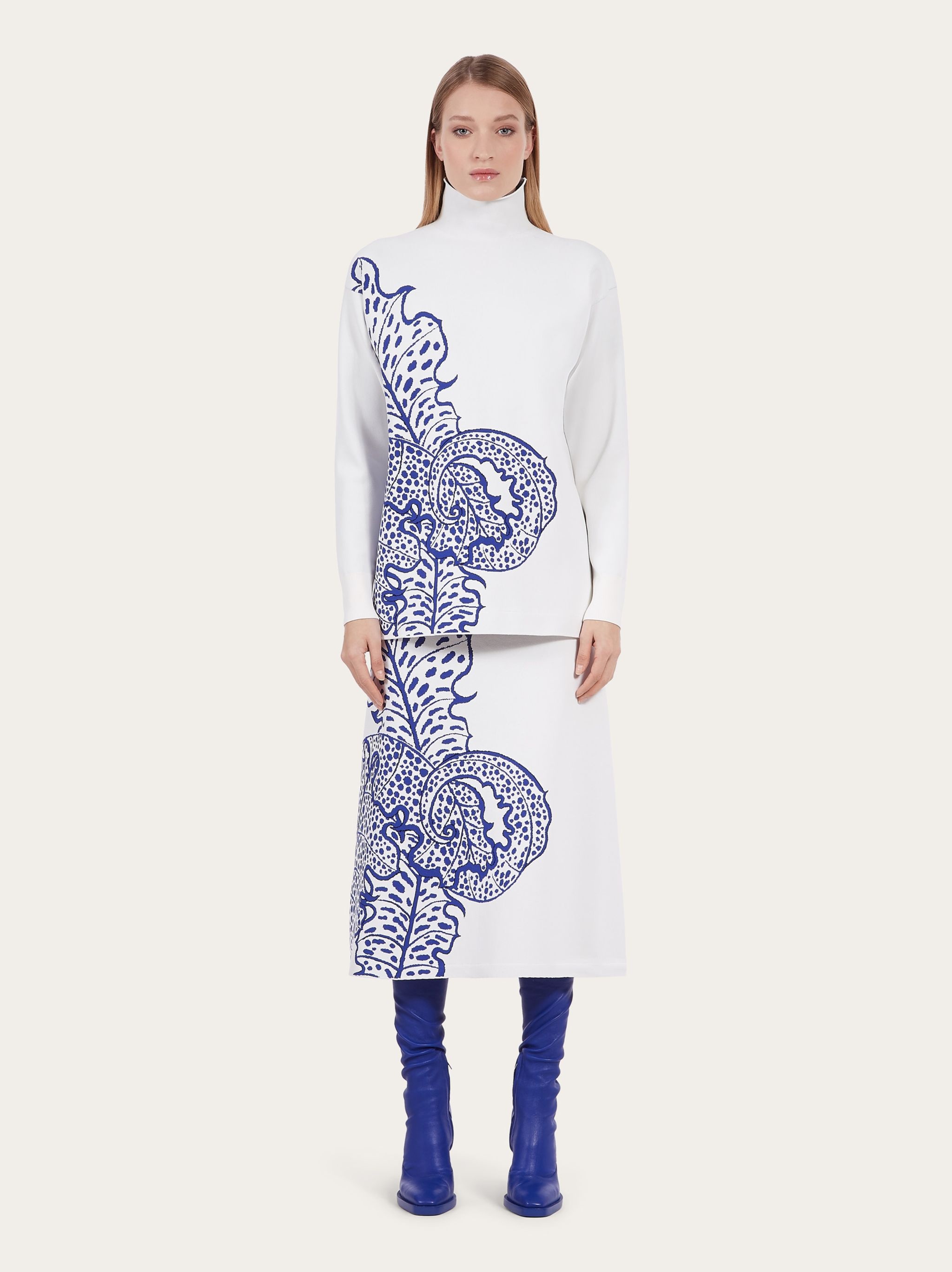 Viscose jacquard sweater - 5
