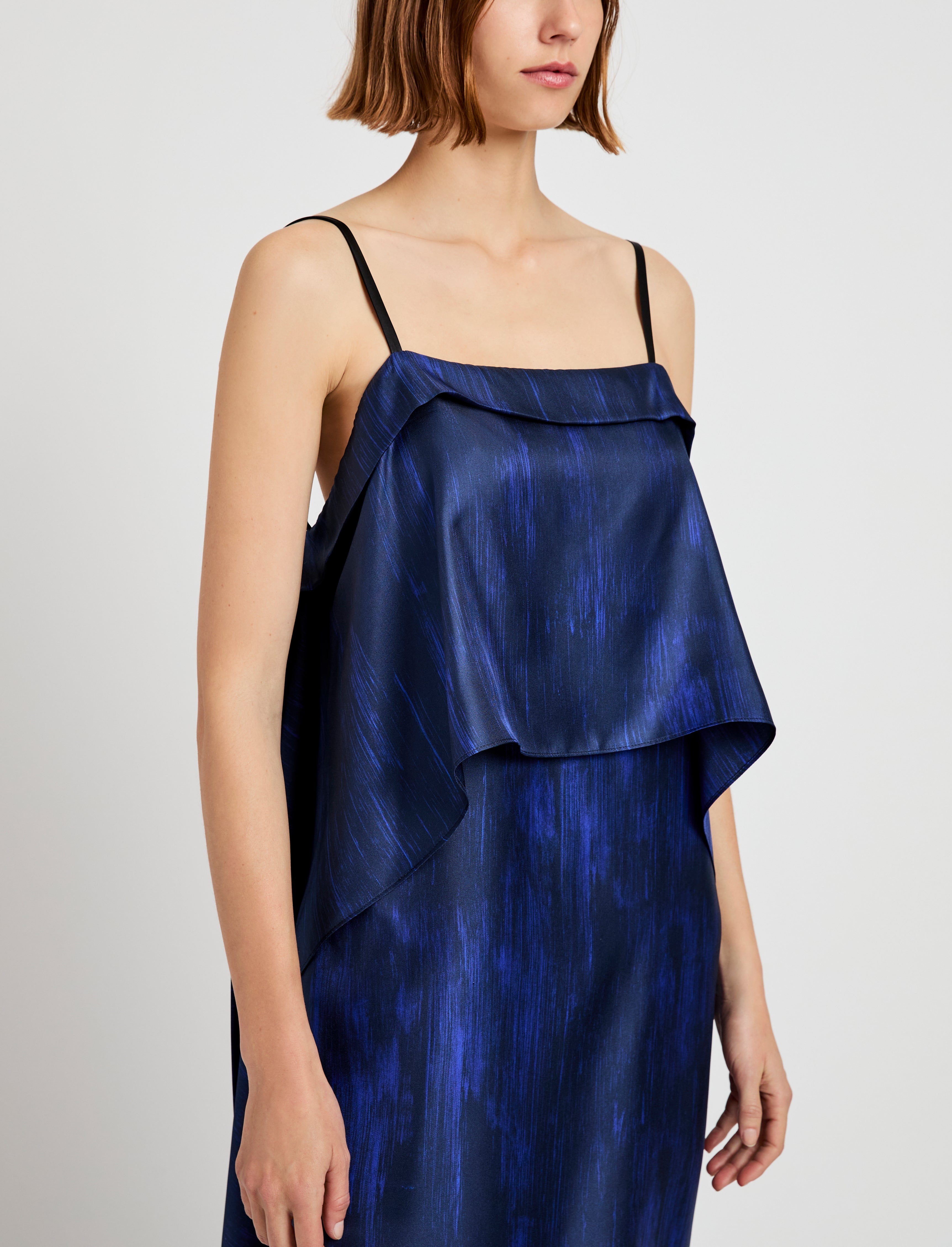 Wilma Dress in Double Printed Silk Twill - 5