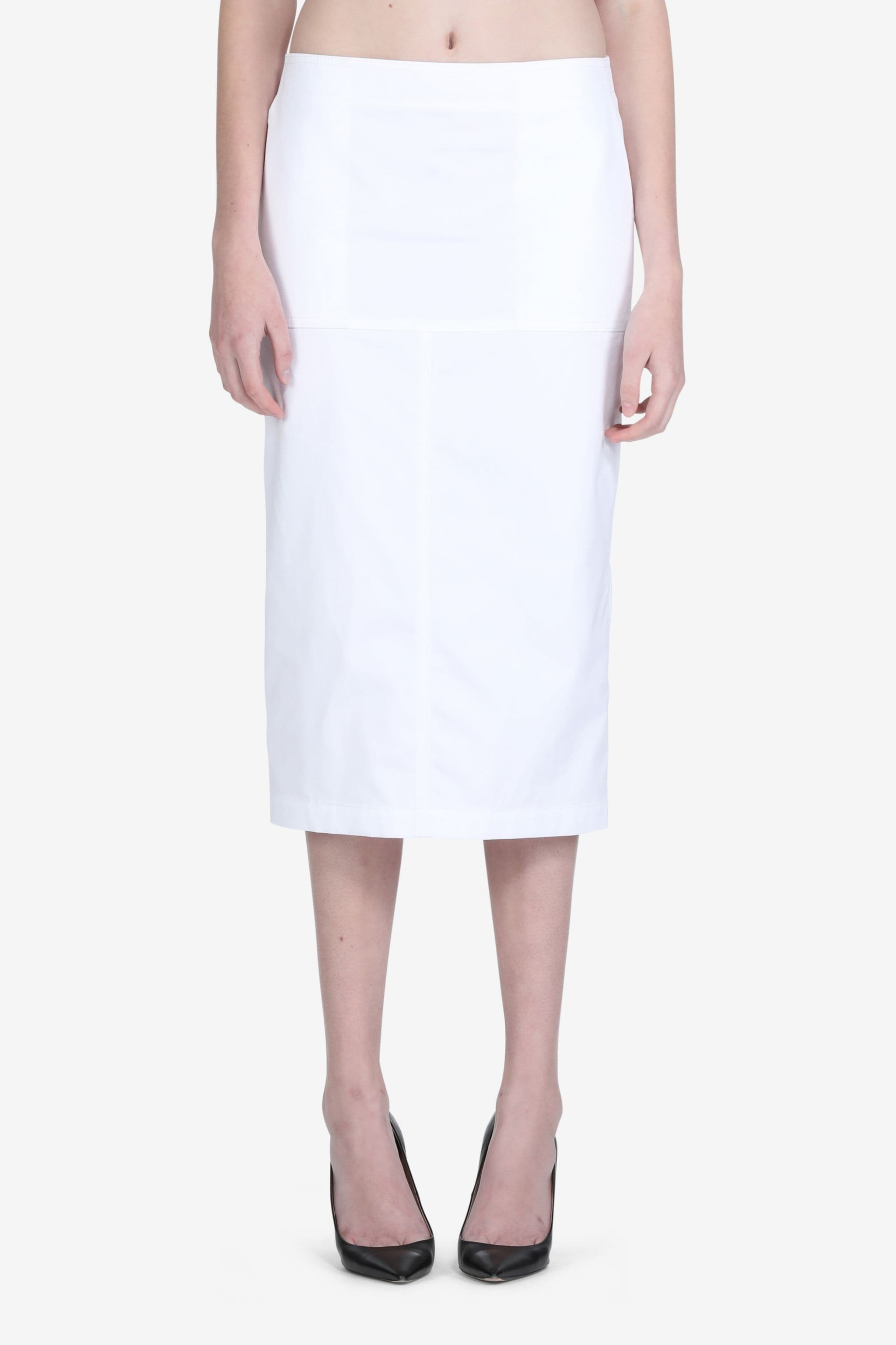 COTTON PENCIL SKIRT - 1