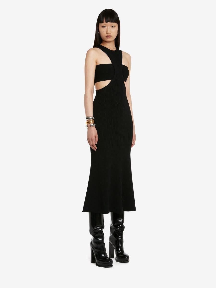 ワンピース alexander mcqueen DRESS WITH HARNESS (734602_Q1A471000) Alexander McQueen ALEXANDER MCQUEEN HARNESS POINT DRESS