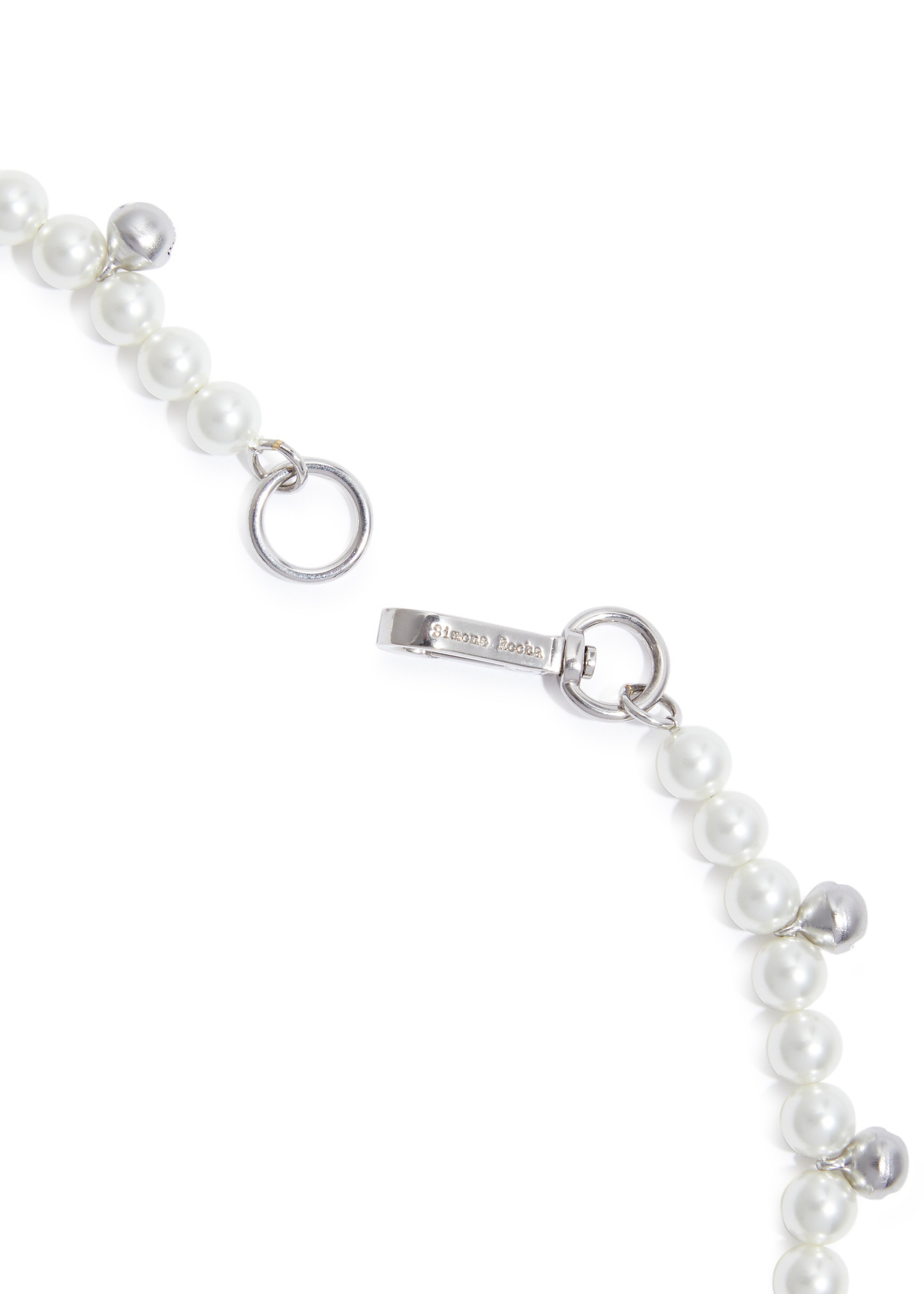 Bell charm faux pearl necklace - 4
