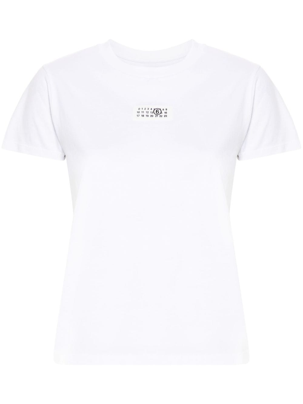 numbers-motif cotton T-shirt - 1