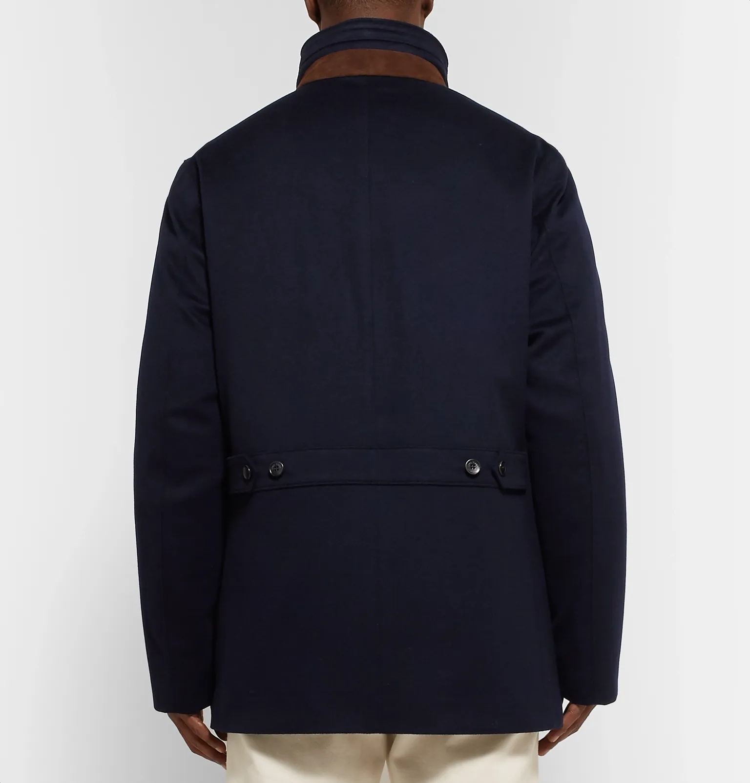 Winter Voyage Suede-Trimmed Storm System Baby Cashmere Field Jacket - 5