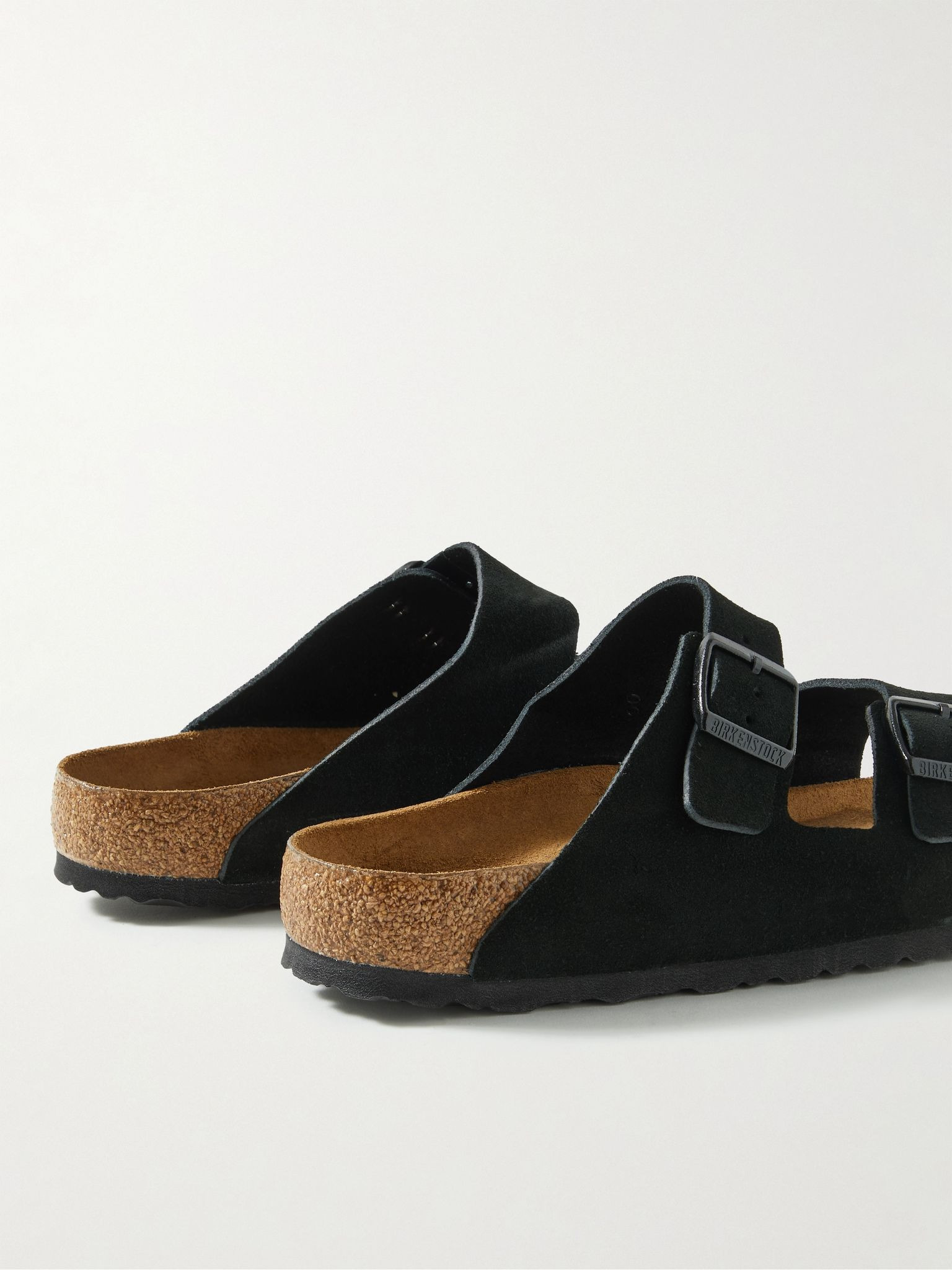 Arizona Suede Sandals Black - 4