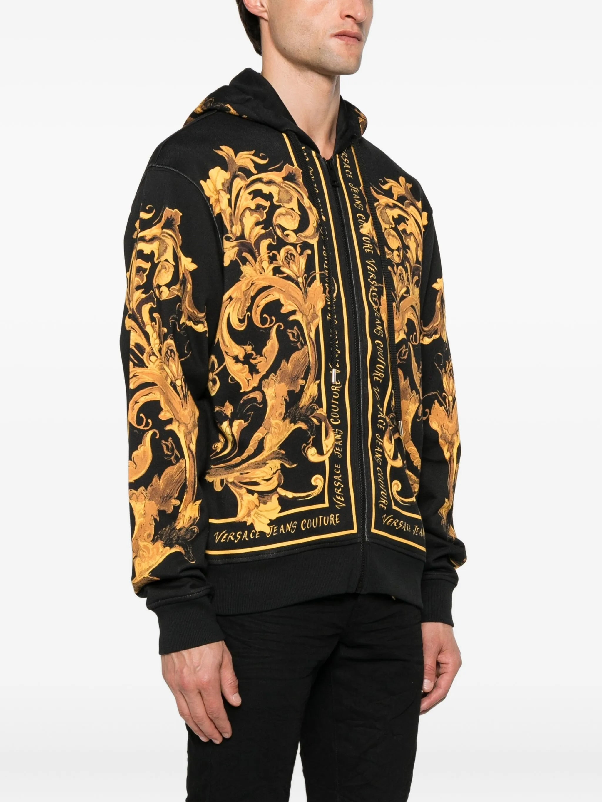 Versace Jeans Couture Baroque-print Zip-up Hoodie - 2