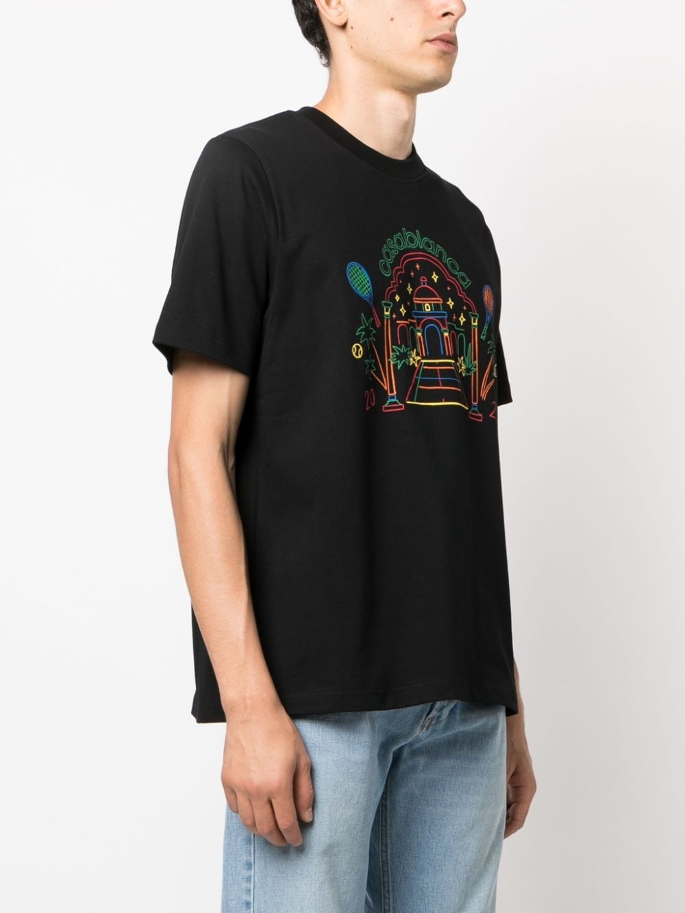 Rainbow Crayon Temple organic-cotton T-shirt - 3