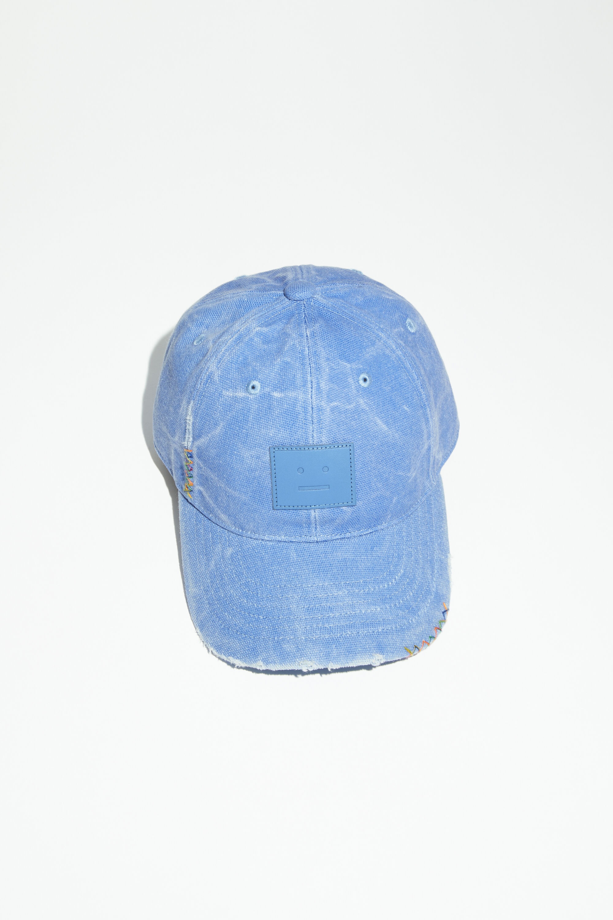 Leather Face patch cap - Powder blue - 1