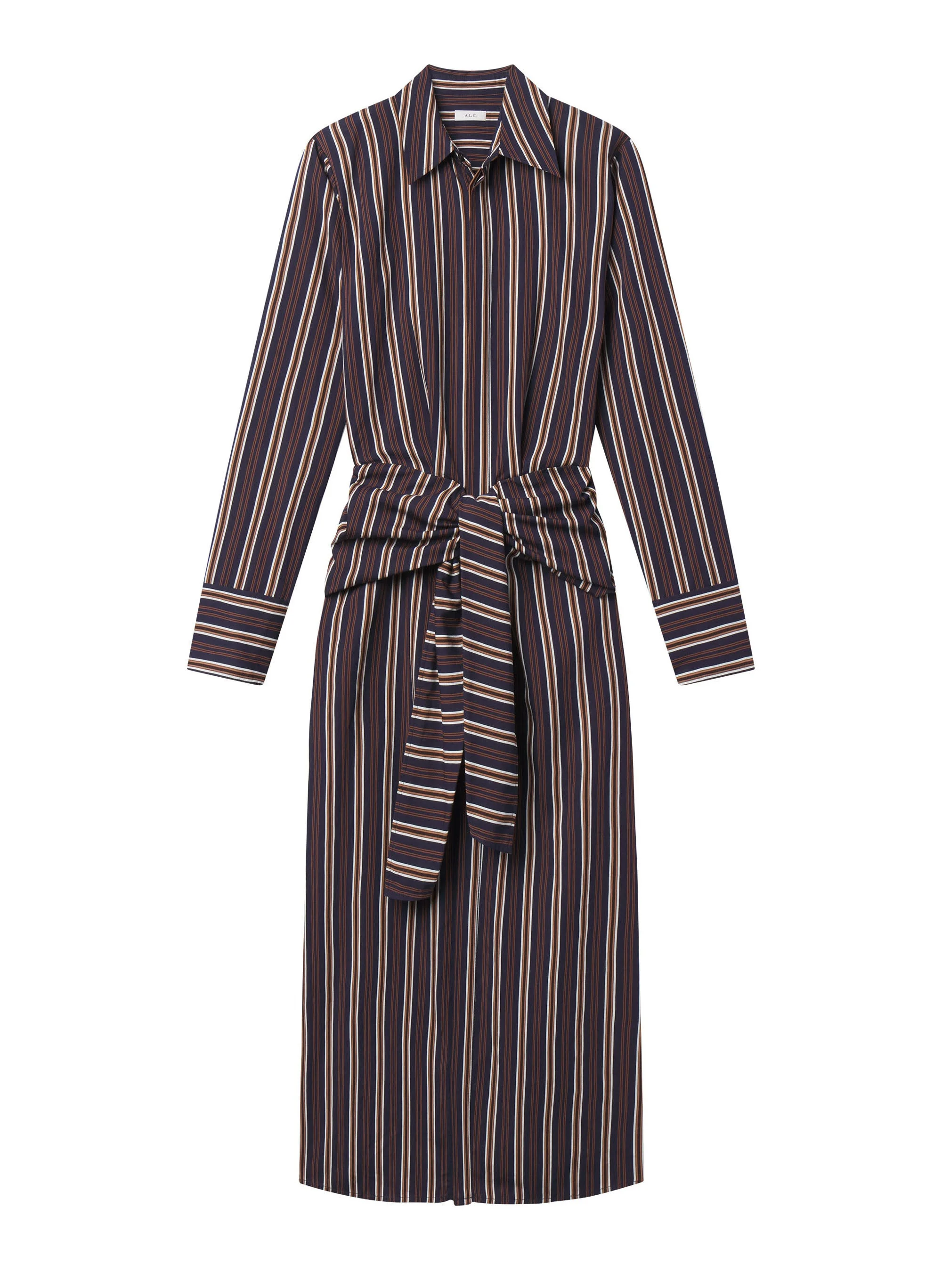 Mila Striped Midi Shirtdress - 1