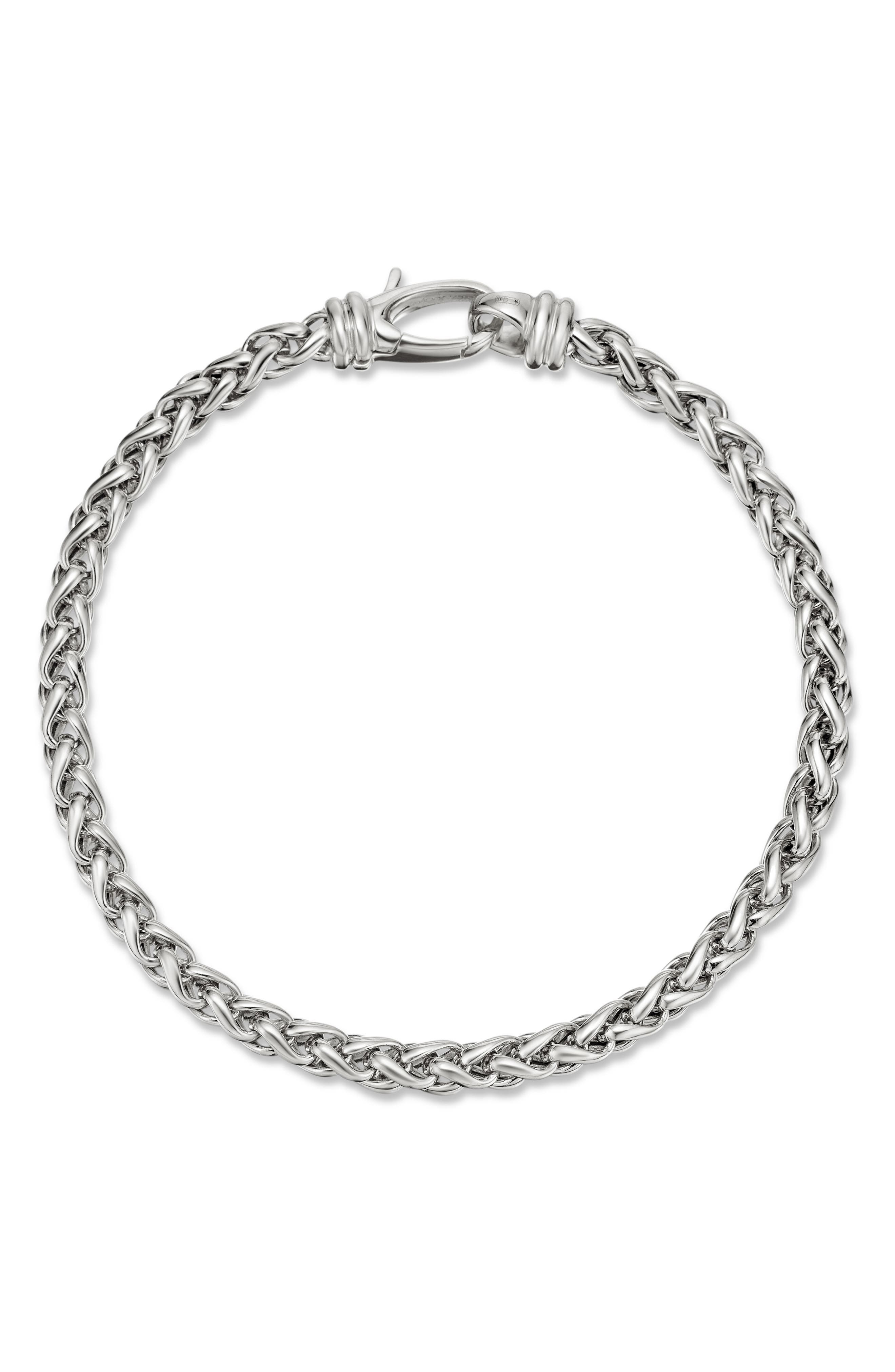 David Yurman Wheat Chain Bracelet in Sterling Silver, 4mm at Nordstrom - 3