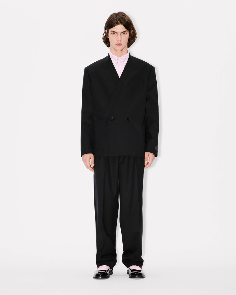 'KENZO Weave' kimono tailored jacket in wool jacquard 3