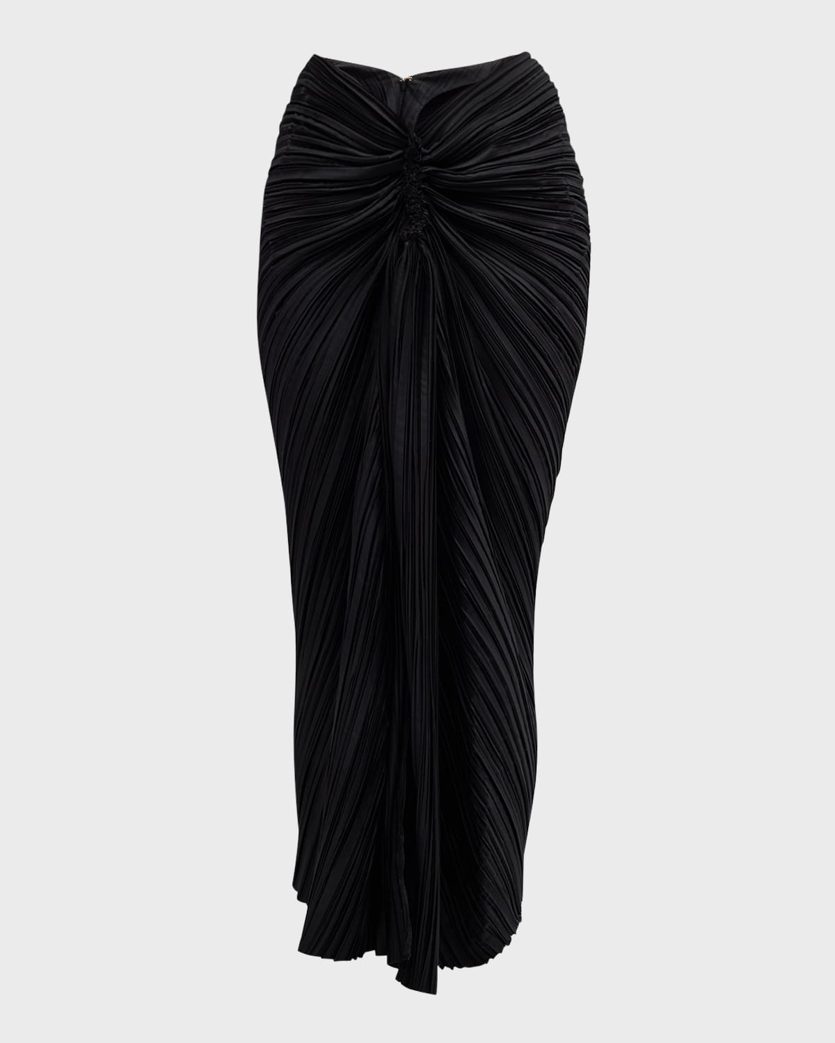 Sonoma Pleated Satin Midi Slit Skirt - 1