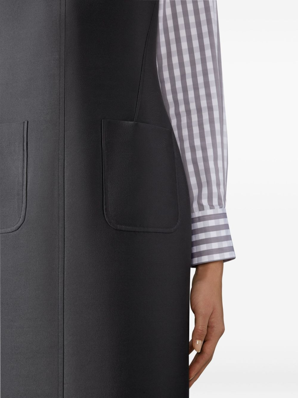 square-neck patch-pocket dress - 5