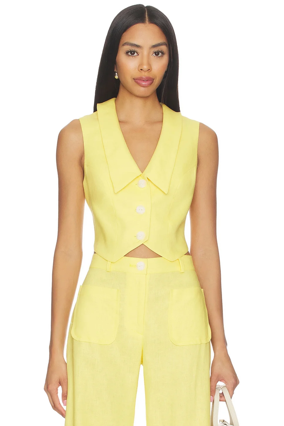 Collared V-neck Vest - 1